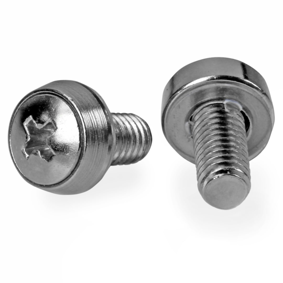 12-24 mount screw, silver, 50 pack