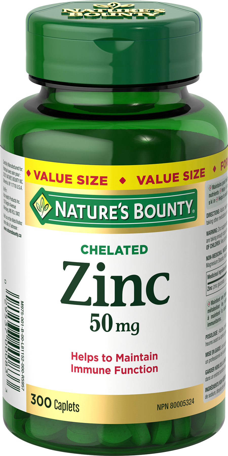 NBBL Zinc 50 mg BC 24x300ct CA