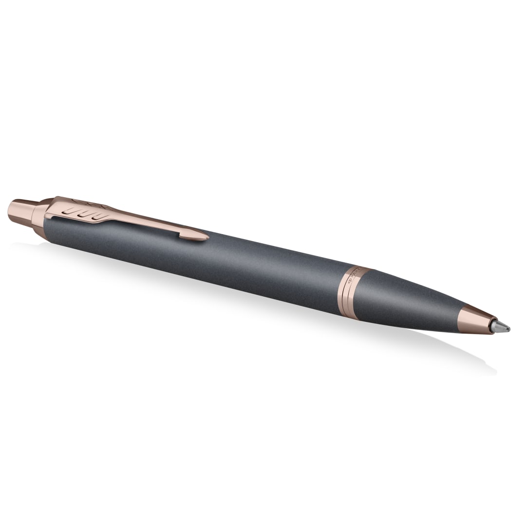 Parker IM Bolígrafo | colección Finishing Touch | acabado pizarra | medio | tinta azul | estuche de regalo