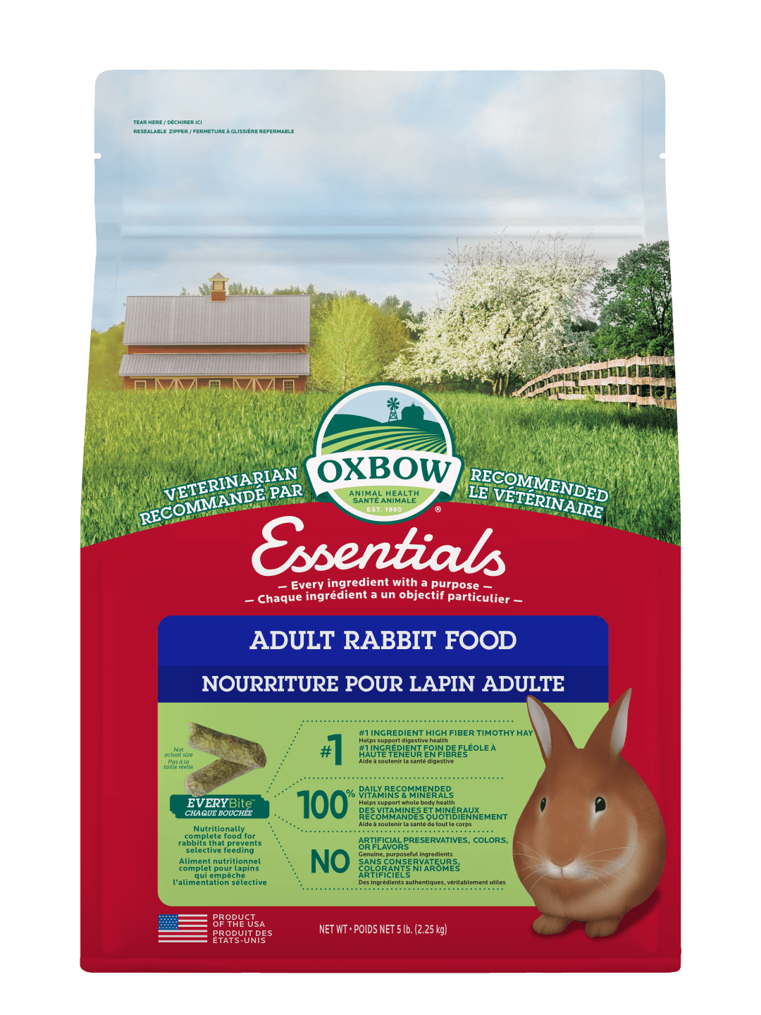 Essentials Adult Rabbit Food - 5 lb, Canada Version