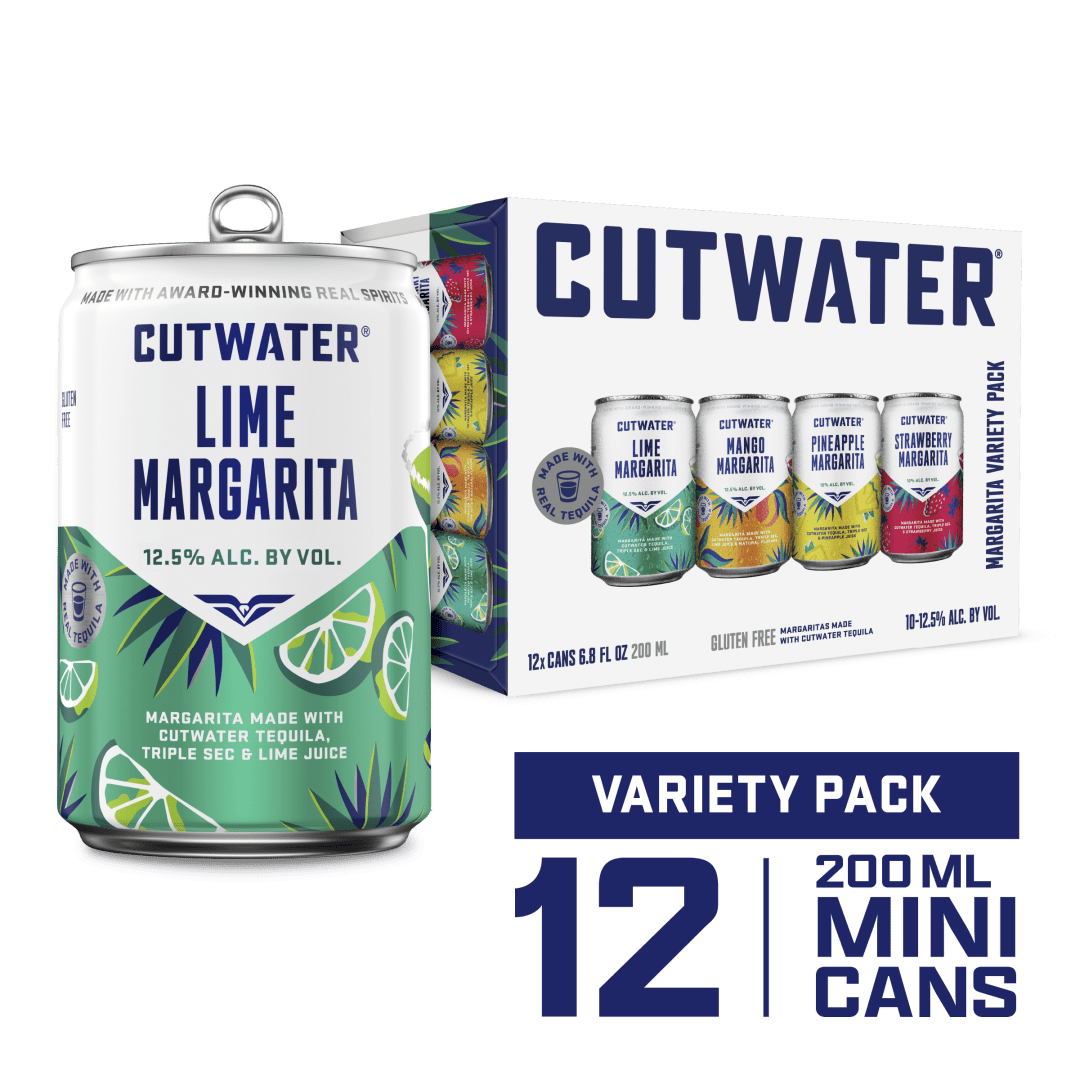 Cutwater Assorted Margarita Variety Pack, 12 pack of 200 ml Cans 