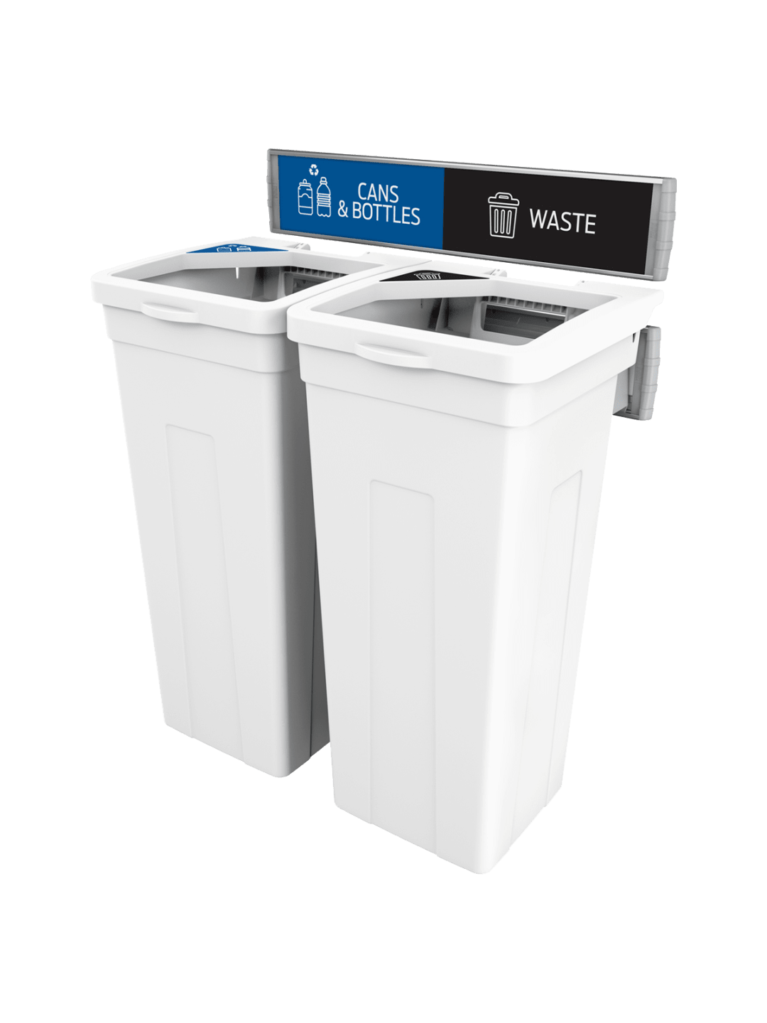  RISE - Double - Kit - Cans &amp; Bottles-Waste - Full-Full - White-White