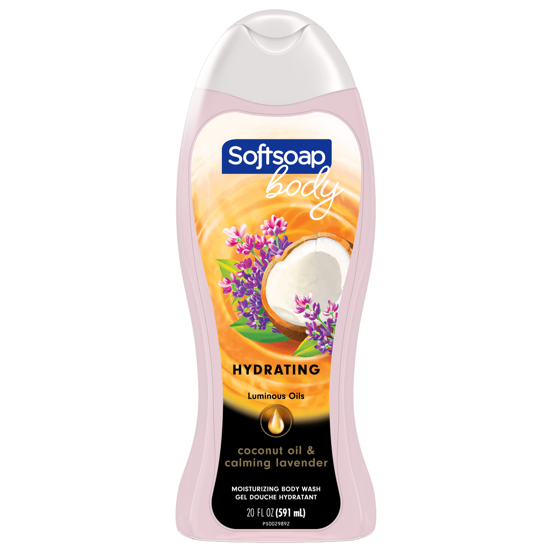 Softsoap Moisturizing Body Wash, Luminous Oils Coconut Oil & Lavender - 20 Ounce (4 Pack)