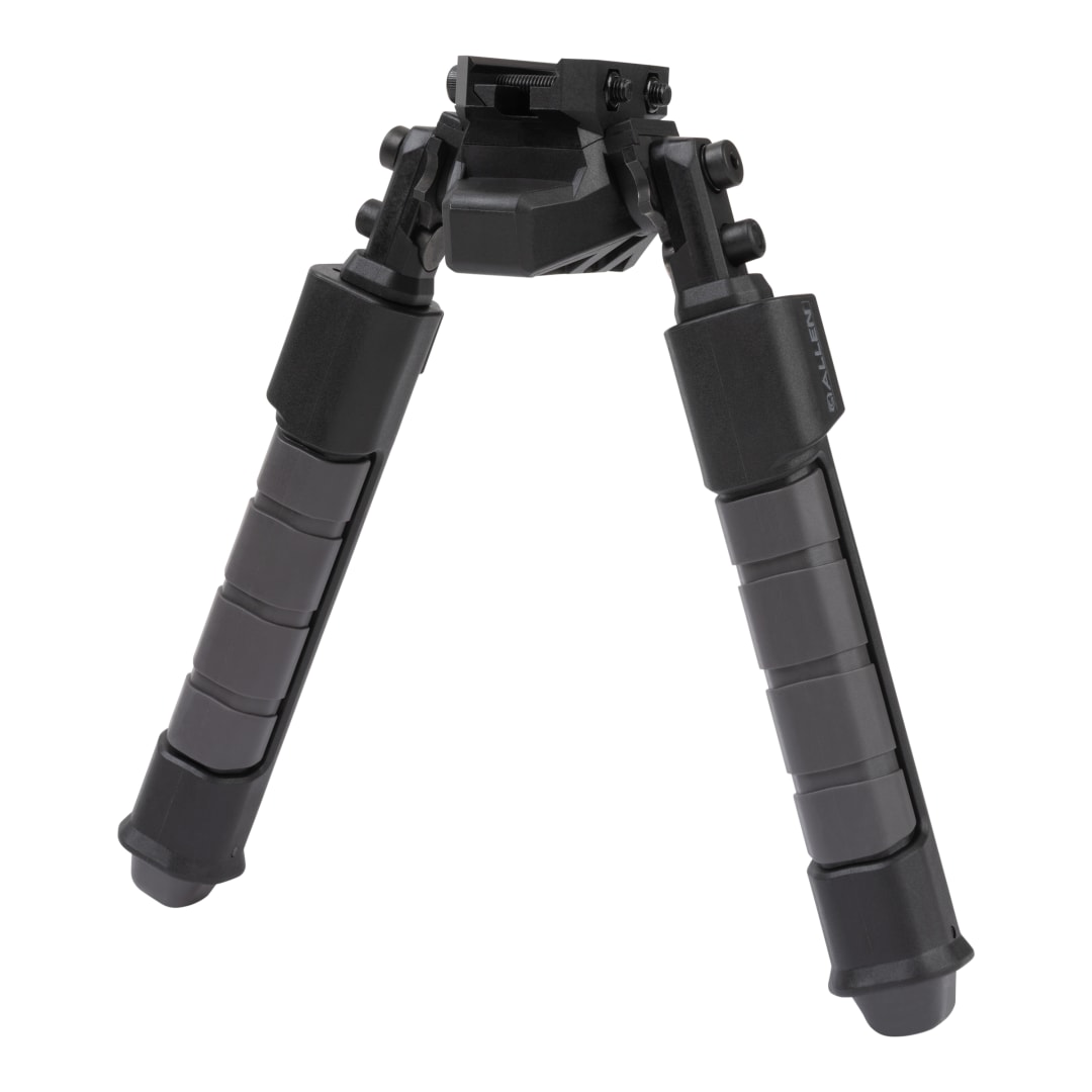 Allen Company Helix Rifle Bipod Low Picatinny Rail Mount - Rapid-Snap Legs - Black