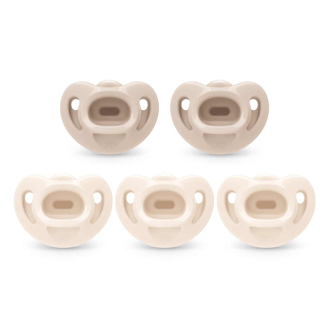 NUK® First Choice Comfy™ 100% Silicone Pacifier, 0-6 months, 5 pack