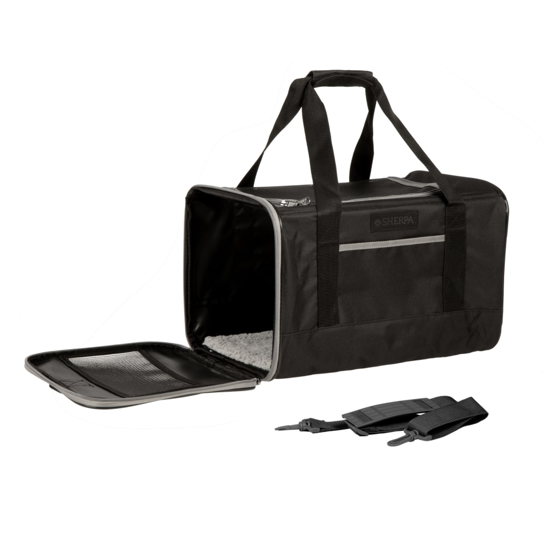 Sherpa Essential Guaranteed On-Board Pet Carrier, Black, Medium