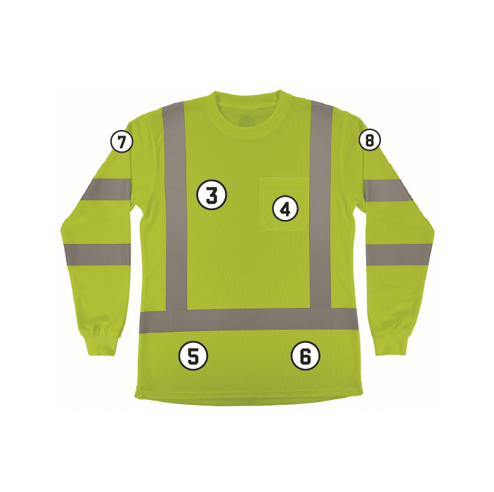 GloWear 8374 Women’s Essential Hi-Vis Long Sleeve T-Shirt - Type R, Class 3