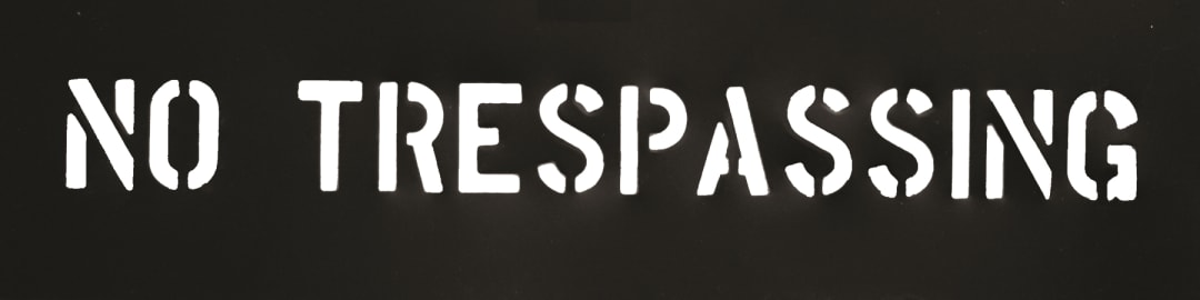 Stencil-NO TRESPASSING 2" Characters PVC