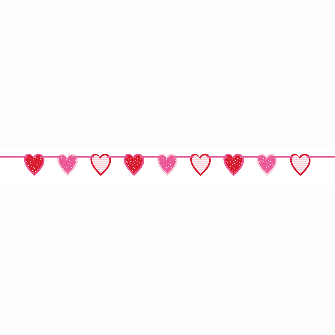 Valentine Heart Cut Out Banner