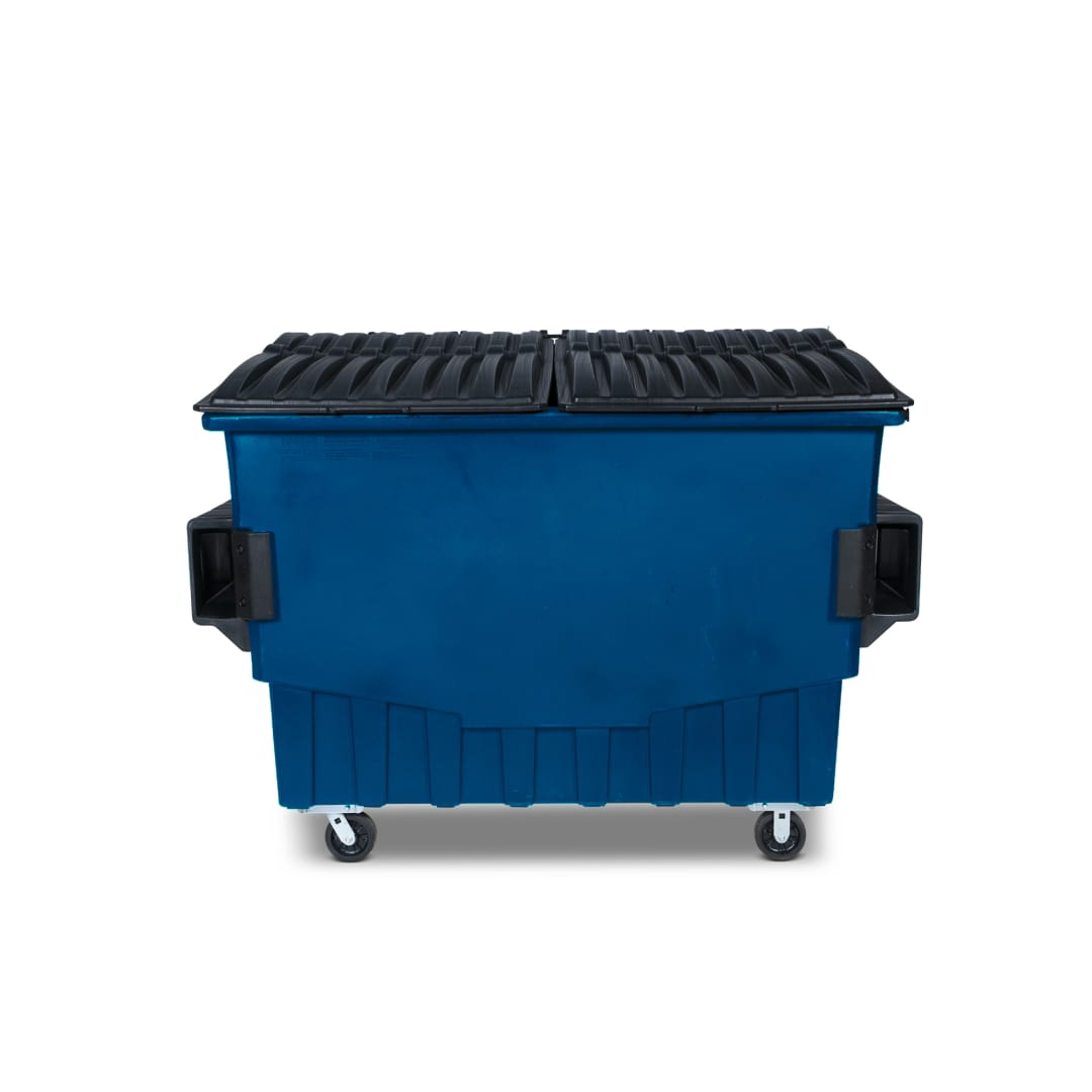 3 Cubic Yard 1500 lbs. Capacity Front Load Container - Waste Blue
