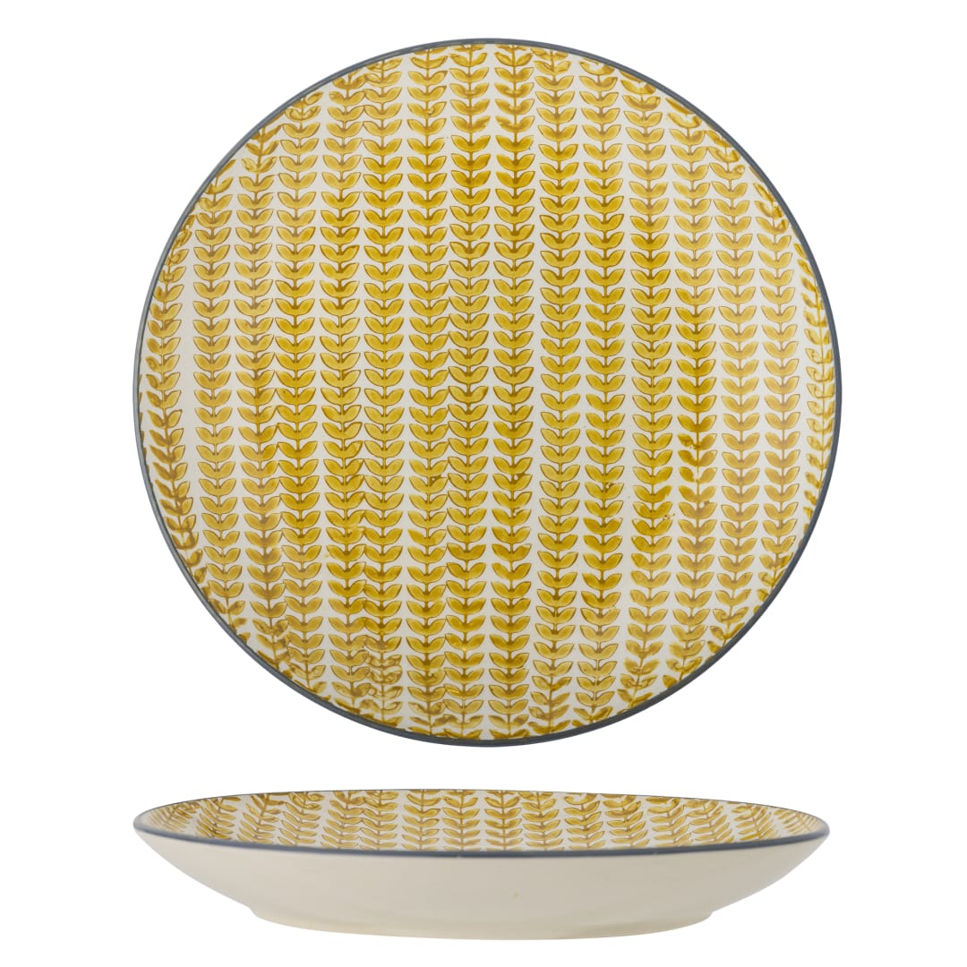 82061609 - Maple Plate, Yellow, Stoneware STOCK: 300