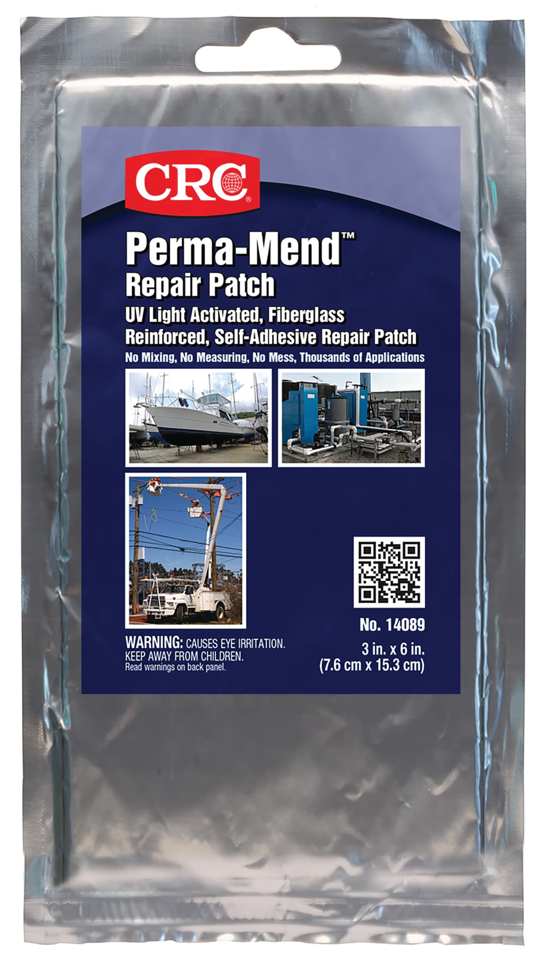 CRC Perma-Mend UV Curable Repair Patch 1 3X6 IN
