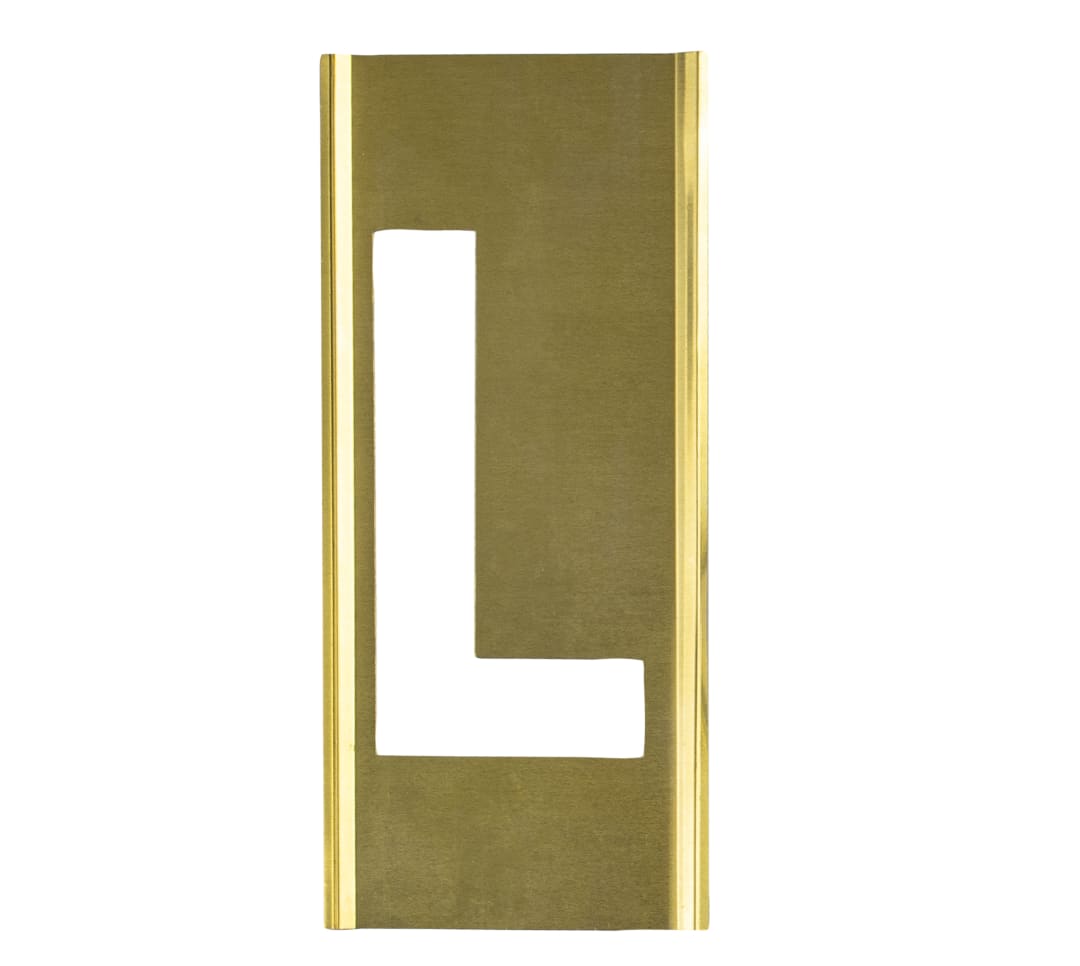 Stencil Sort-8" Brass Gothic L