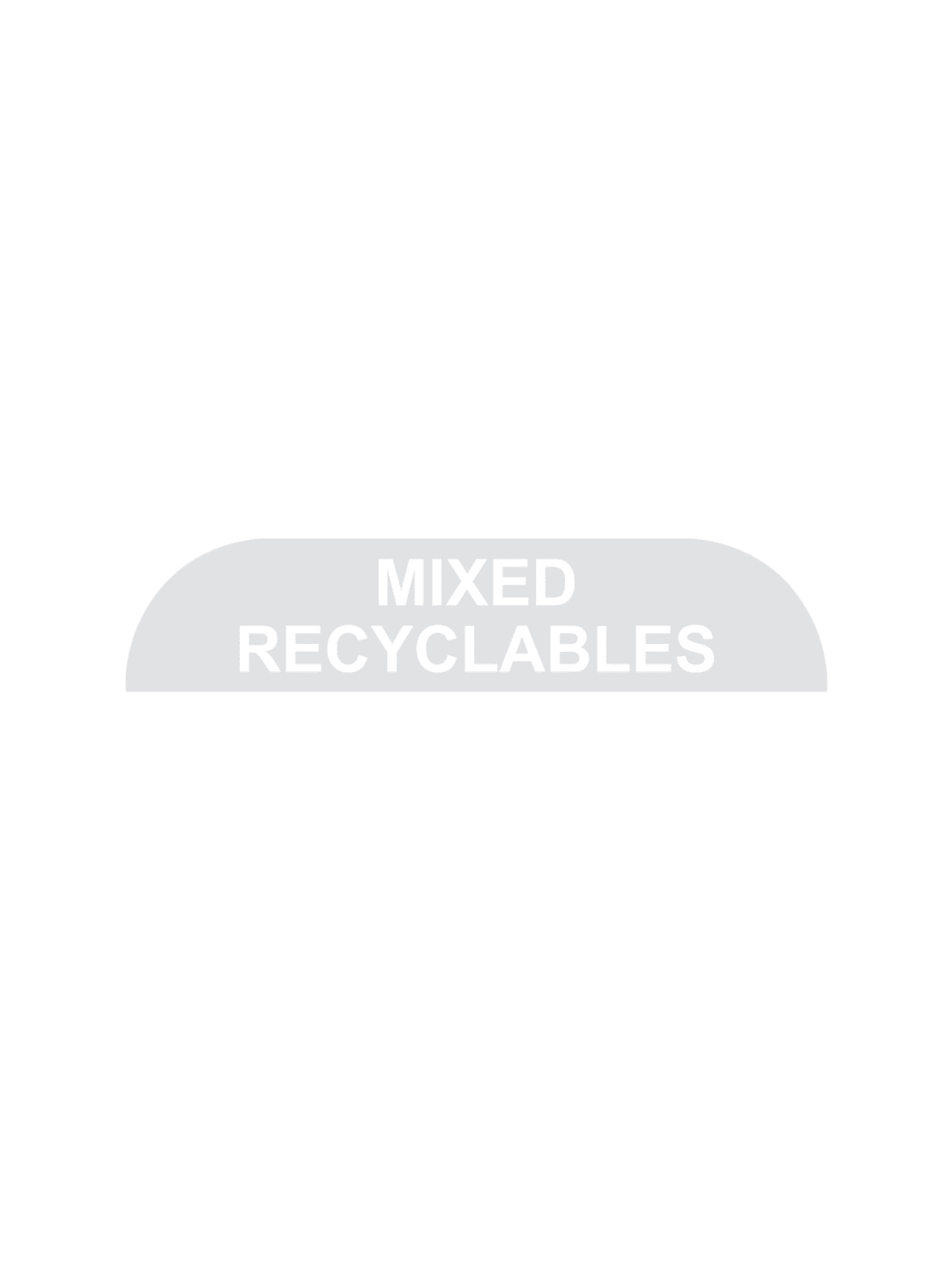  BILLI BOX - Label - Mixed Recyclables - Clear-White