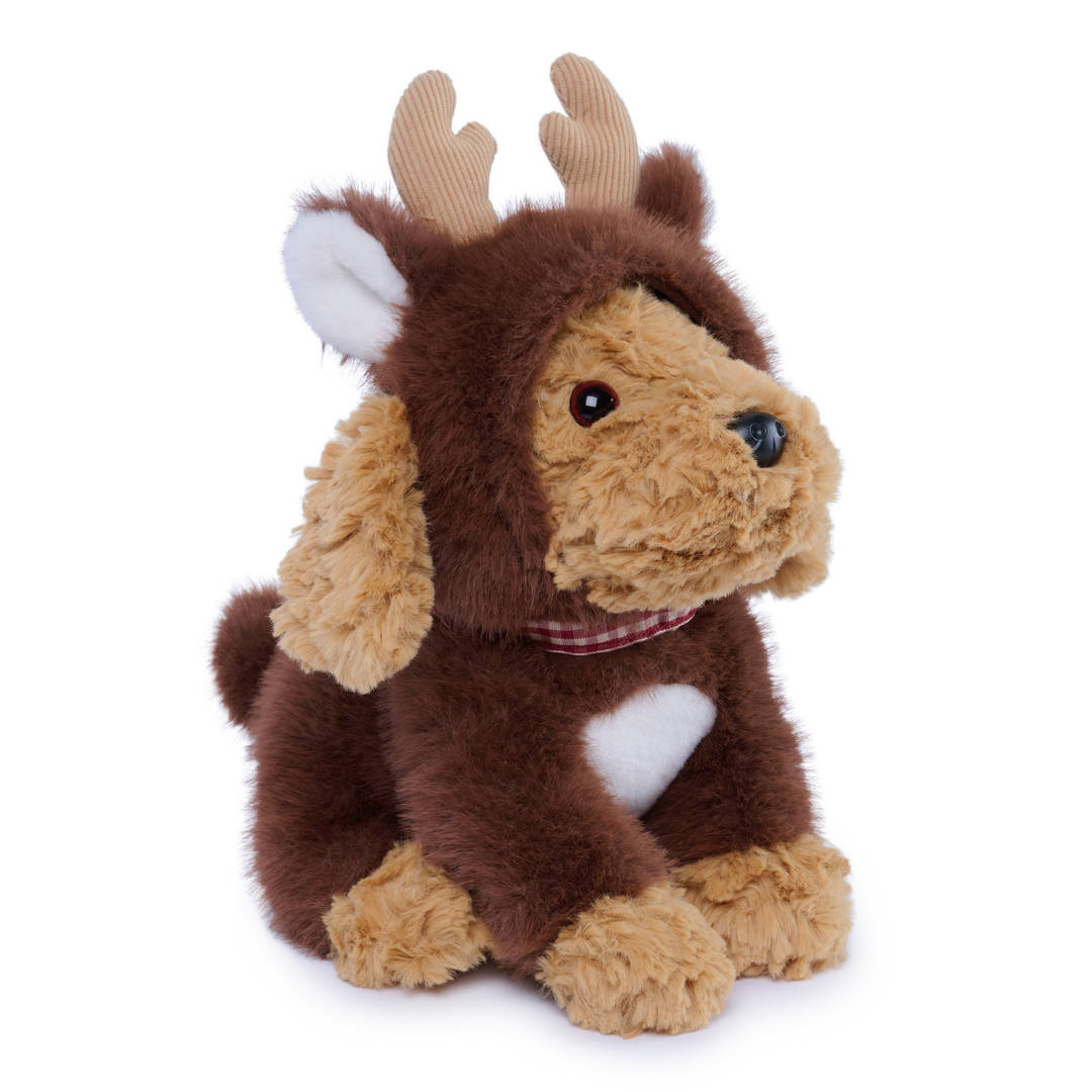 GUND Muttsy Reindeer 10-Inch Puppy Stuffed Animal Plush with Winter Outfit