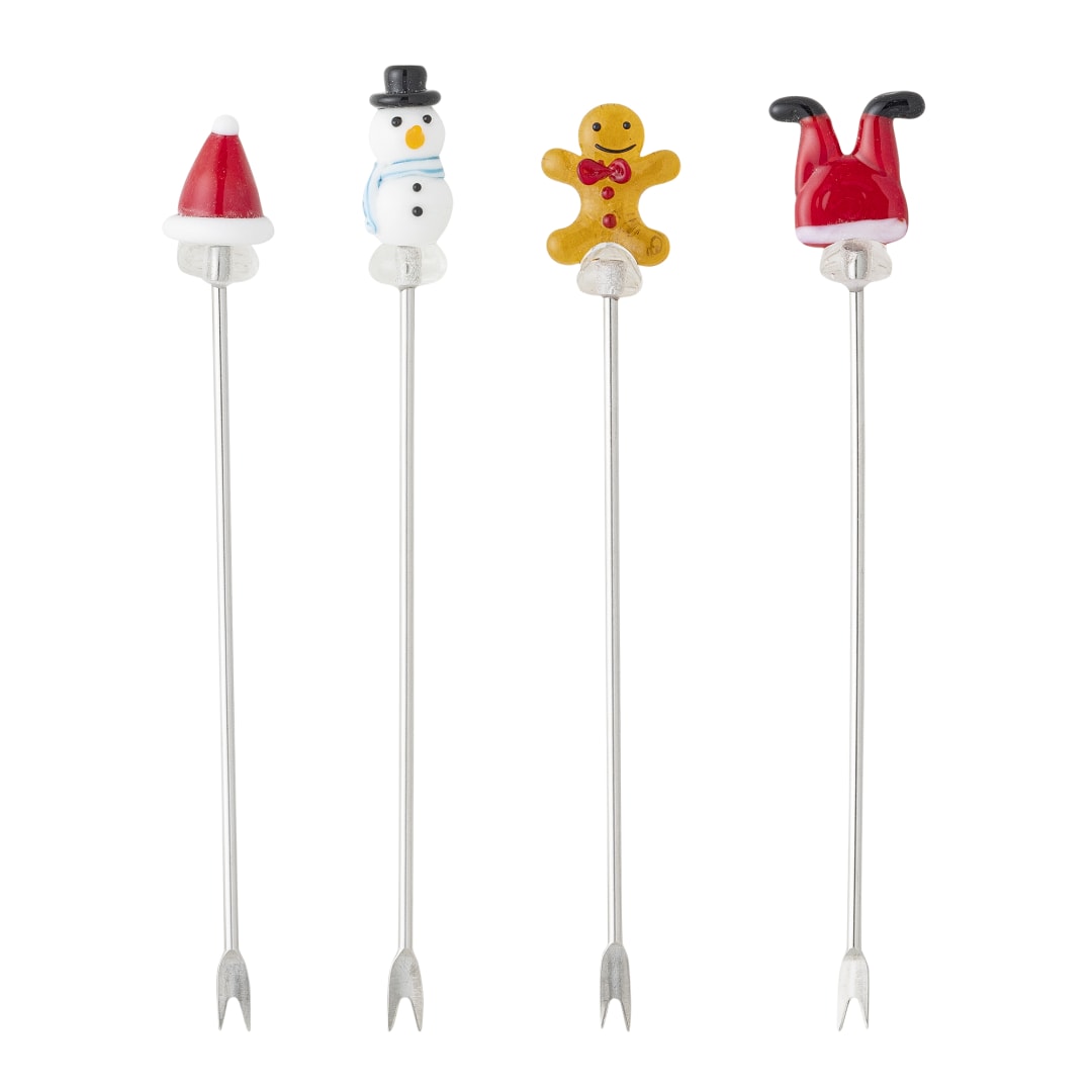 82061252 - Misa Cocktail Fork, Red, Glass STOCK: 300
