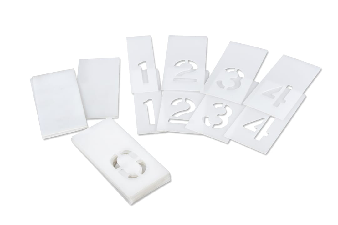Stencil Set-Curb  4"x2-3/4" LDPE 18 Pieces