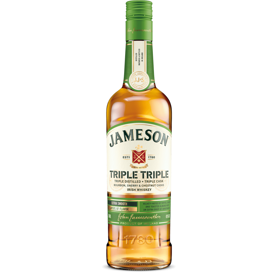 Jameson Triple Triple Irish Whiskey, 750 ml Bottle, 80 Proof