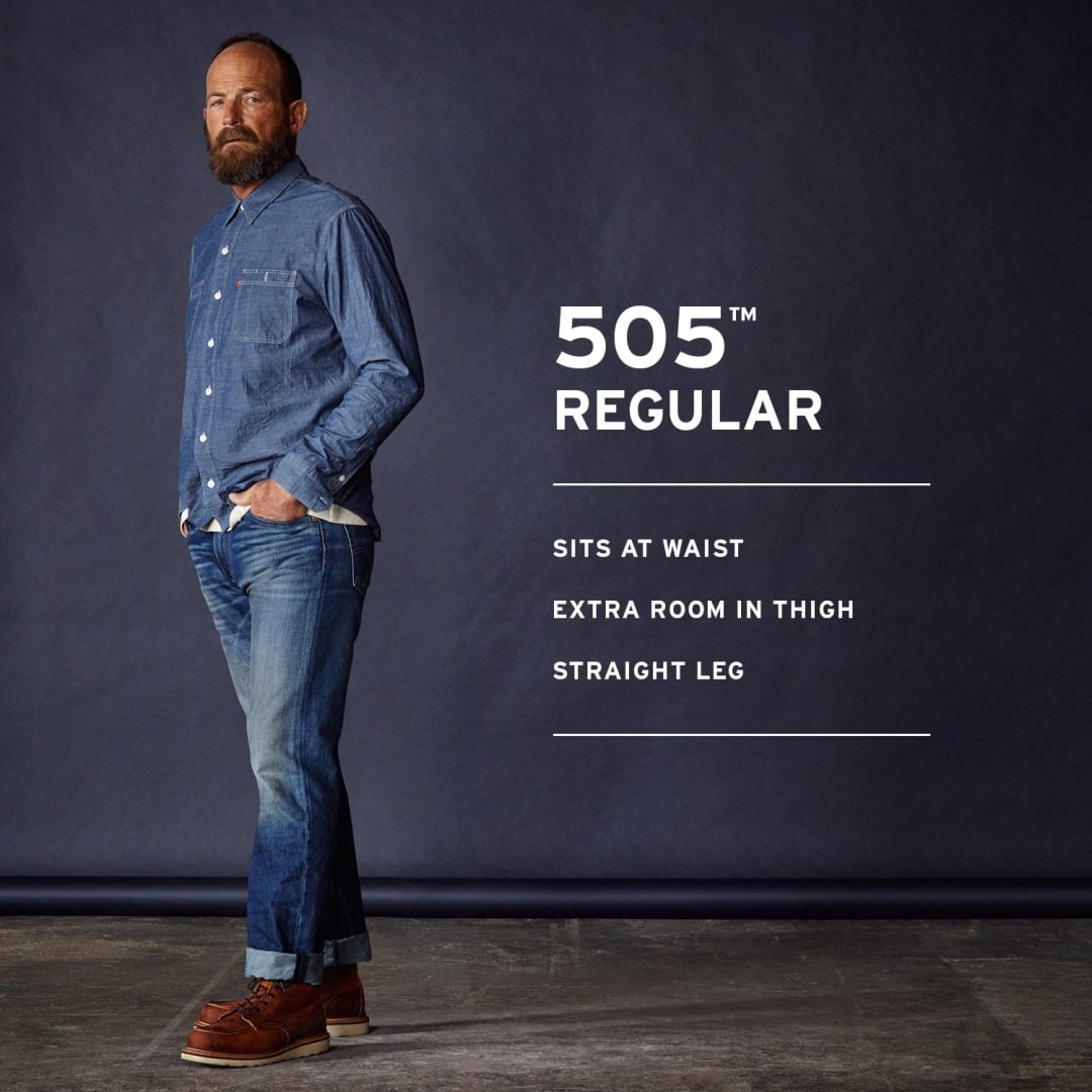Levi's Men's 505 Regular Fit-Jeans
