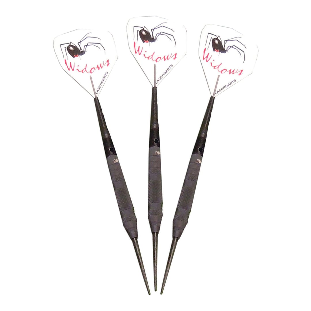 Laserdarts Black Widows 90% Tungsten Steel Tip Darts 28 Grams