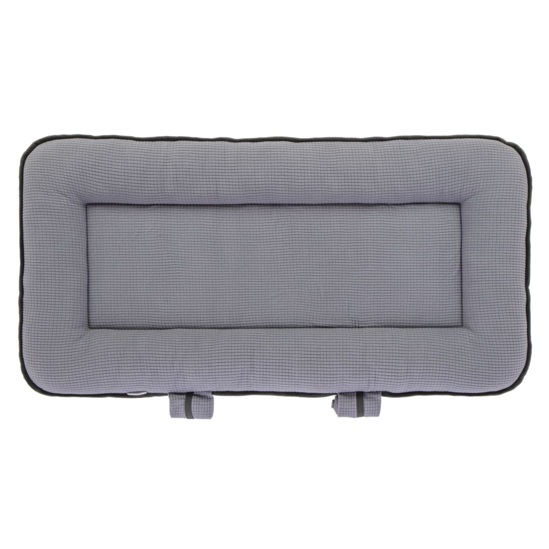Sherpa Soft Ride Bolstered Textured Sherpa Fleece Auto Pet Mat With Foam Mix, Gray, 43 x 21 x 2.5