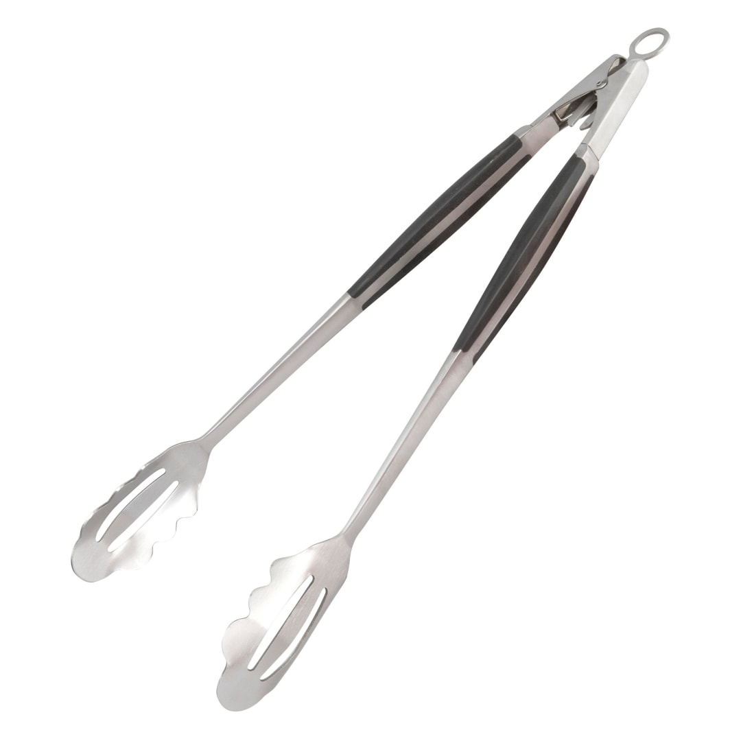 BBQ ACCY PREM. STAINLESS STEEL TONGS