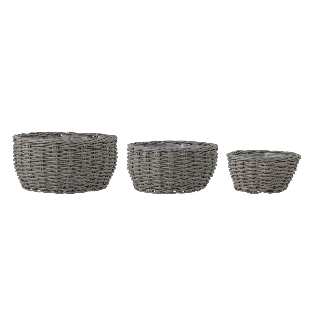 82056823 - Fioria Flowerpot, Grey, Polyrattan STOCK: 20