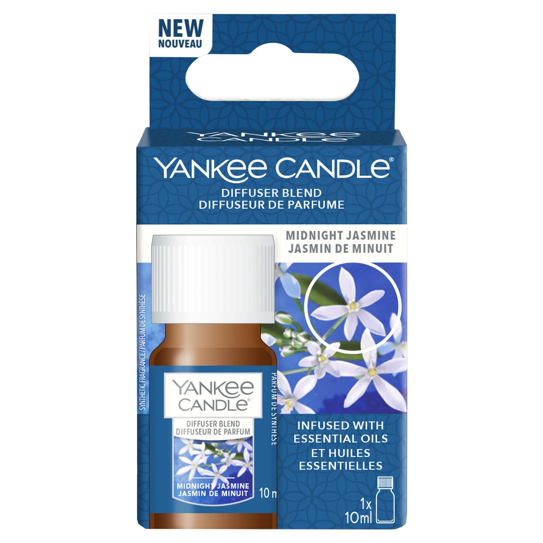 Yankee Candle Aceite difusor ultrasónico | Recambio para difusor Midnight Jasmine | 10 ml