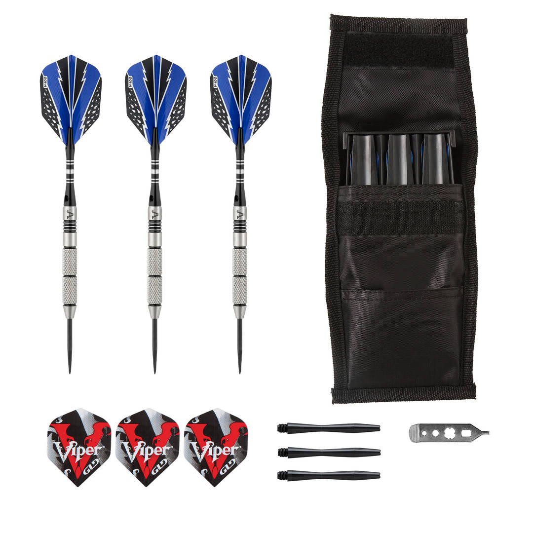 Viper Cold Steel Tungsten Steel Tip Darts 21 Grams and Casemaster Single Black Dart Case