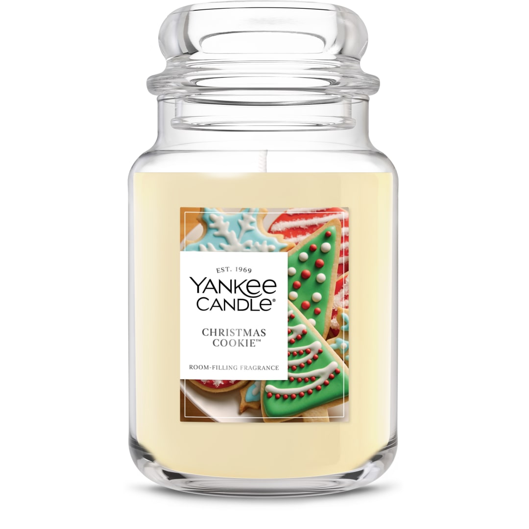 Yankee Candle® Christmas Cookie Scented Candle, 22oz Large Jar with up to 150 Hour Burn Time, Great for gifting, Holidays