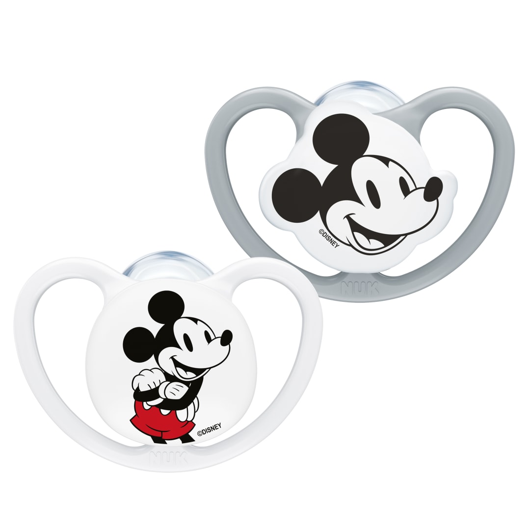 NUK PM PACI SI2 AIR MICKEY CL1 GREY 2/BO