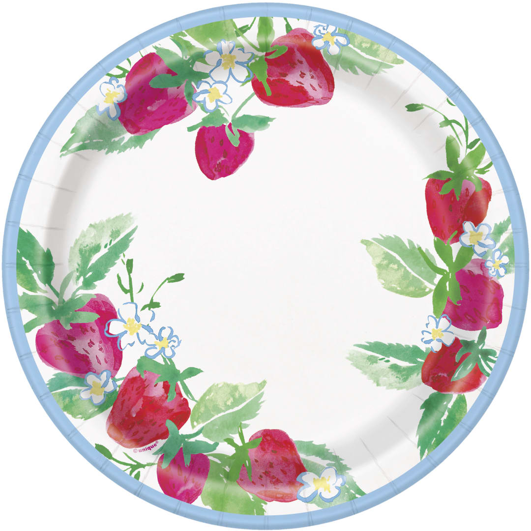 Sweet Strawberry Round 9" Dinner Plates, 8ct