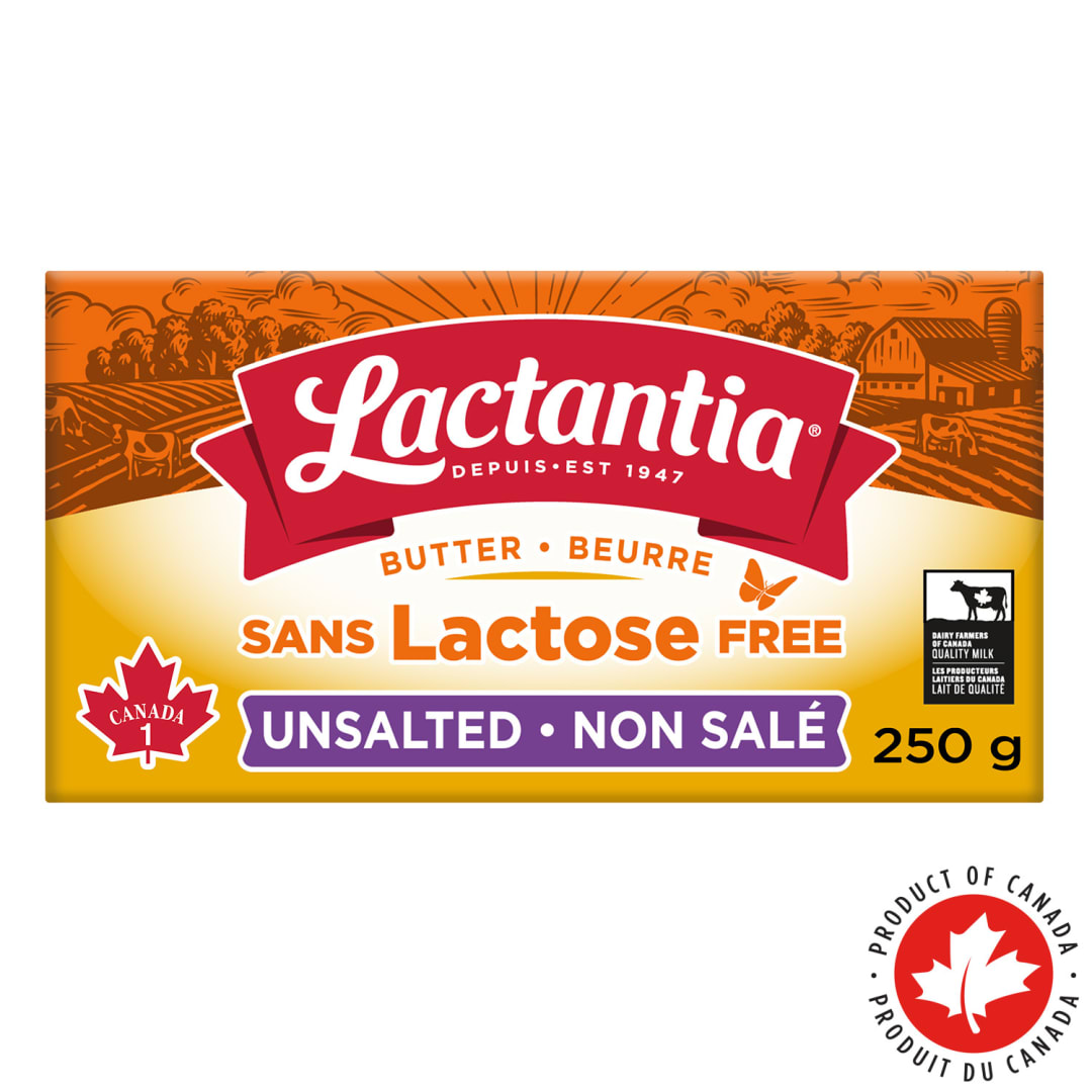 Lactantia Lactose Free Unsalted Butter, 250g