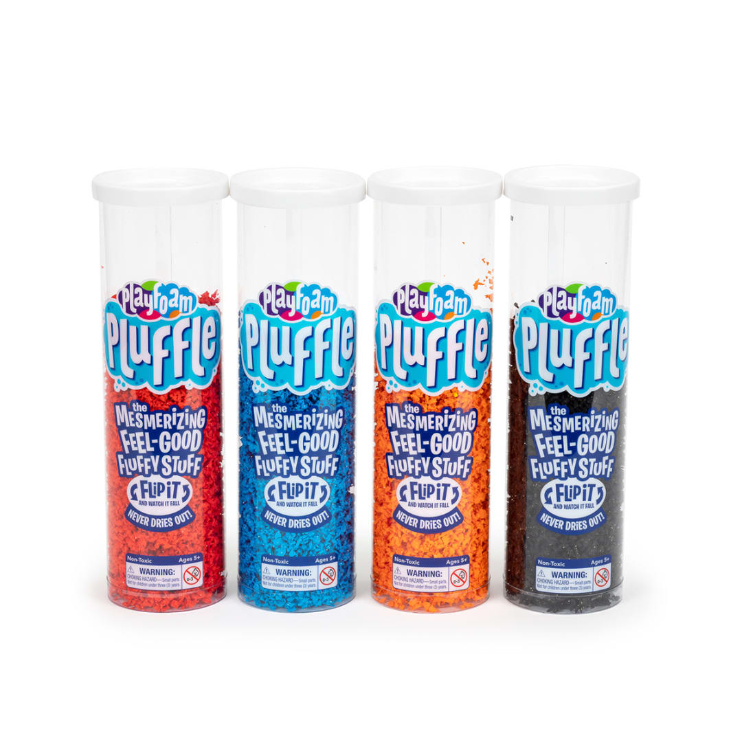 PLAYFOAM PLUFFLE  4PK BLK/RED/BLU/ORG