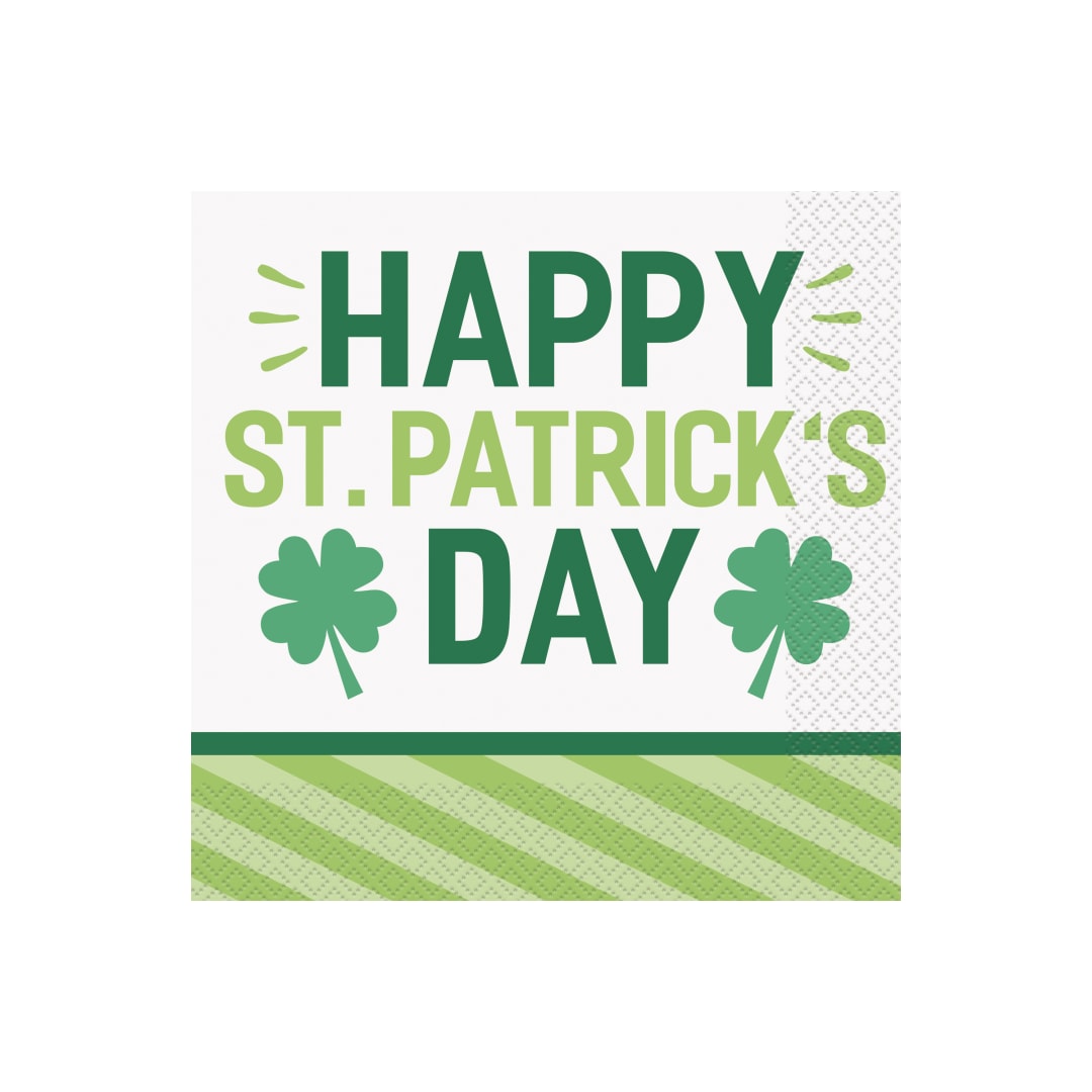 Lucky Clover St. Patrick's Day Luncheon Napkins, 16ct