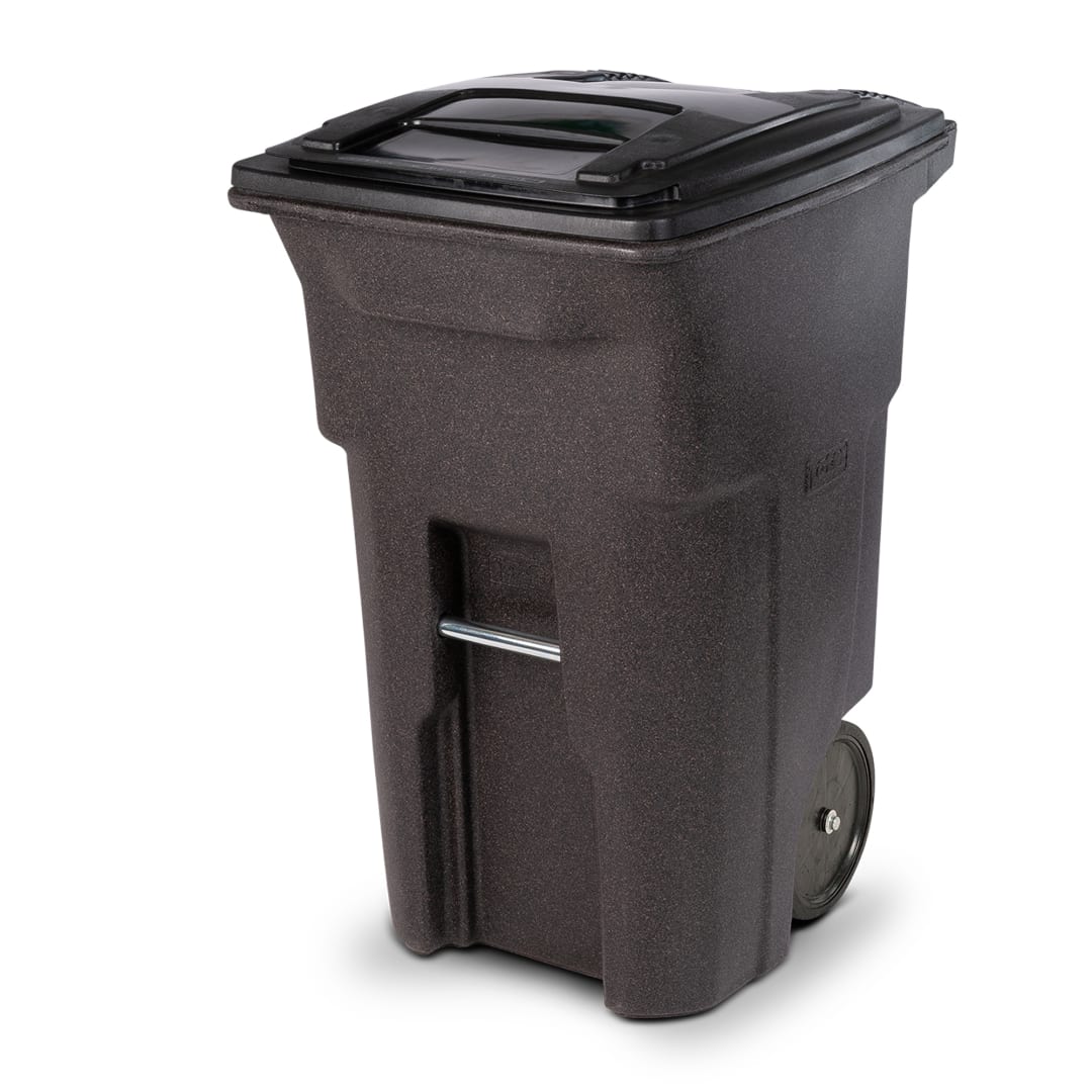 64 Gal. Trash Can with Smooth Wheels and Lid