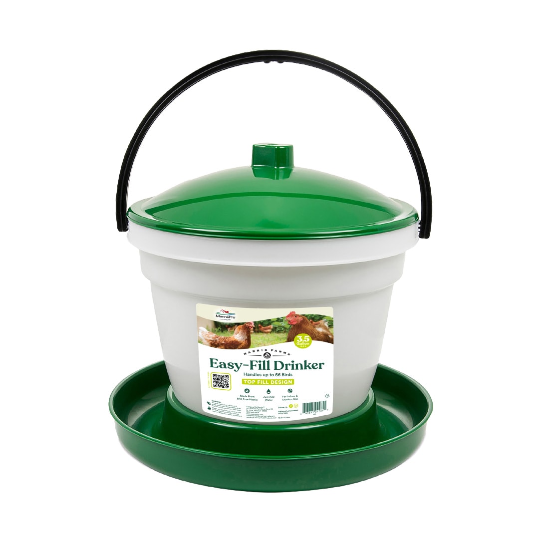 Harris Farms Poultry Drinker | Simple and Easy to Use for Any Size Flock | Suitable for Both Indoor and Outdoor Use | 3.5 Gallon
