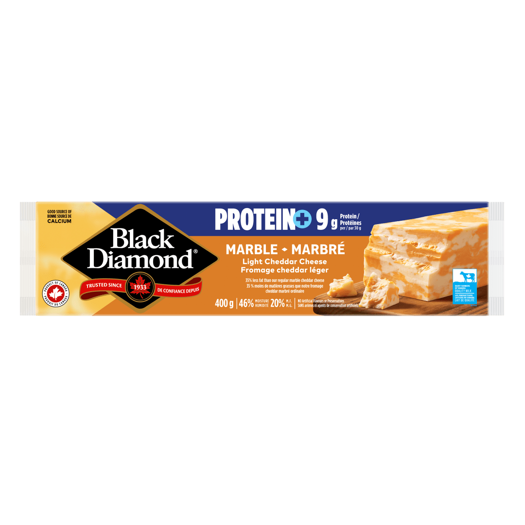 Black Diamond Protein Marble Cheddar Cheese Bar, 400g