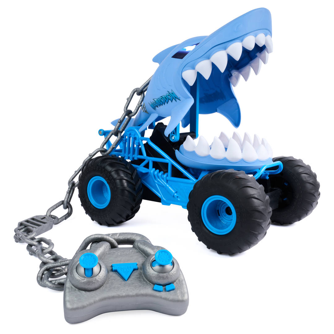 Monster Jam Chomping Megalodon RC Toy Monster Truck, 1:15 Scale