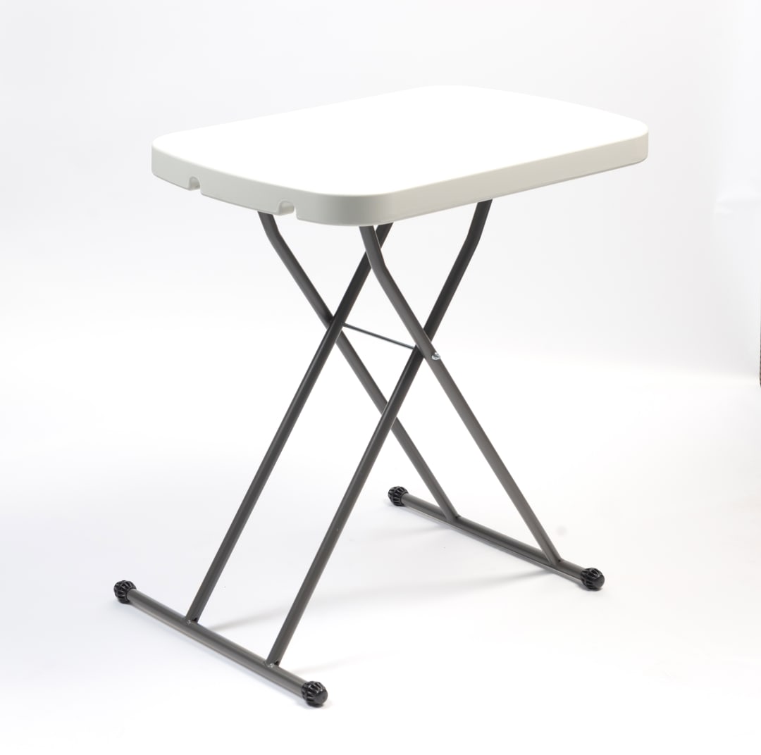 IndestrucTable® Classic Folding Table, Platinum Granite - 25.5" x 17.8" Small Space Personal