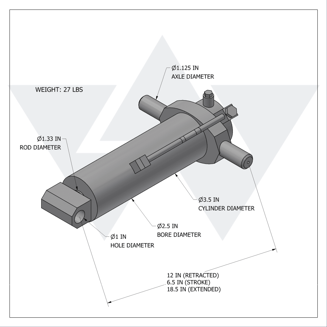 Wastebuilt® Replacement for Labrie Cylinder, Cart Tipper
