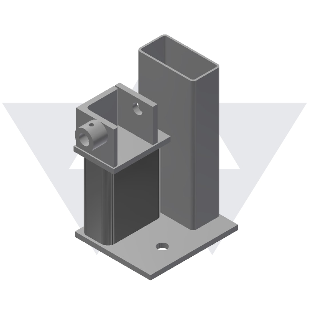 Wastequip® Lower Cylinder Mount, Left Hand 445-645 PC TG