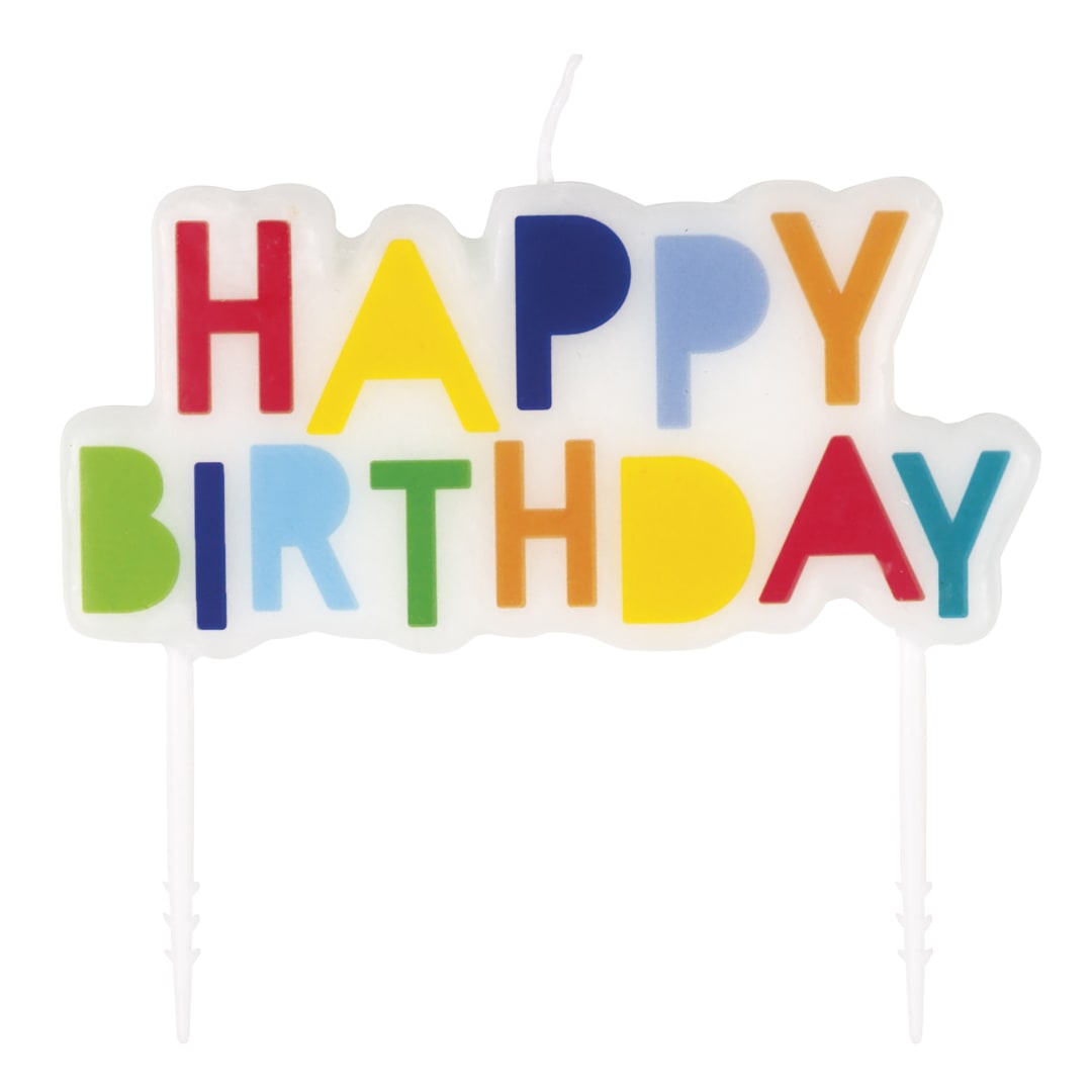 Bright Stars Birthday Large "Happy Birthday" Pick Candle