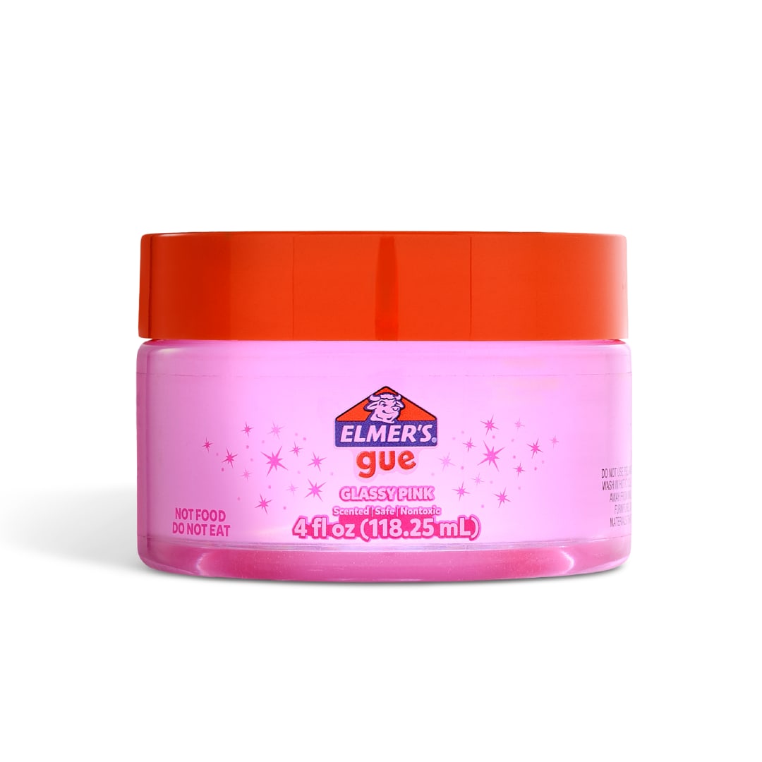 Elmer's Gue Premade Slime, Glassy Pink Clear Slime, 1 Count (4 oz)