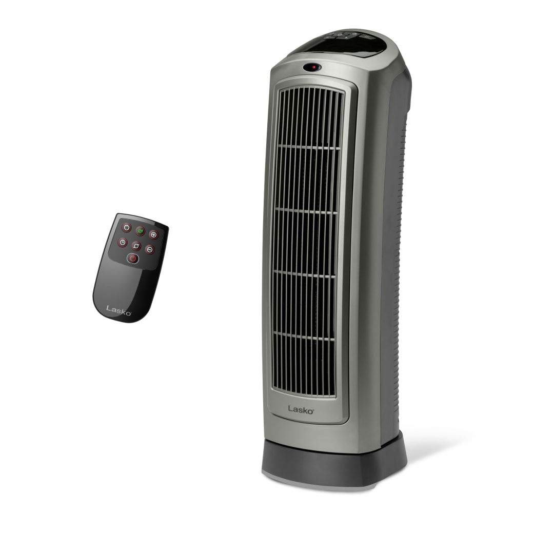 Lasko 22" 1500-Watt Ceramic Oscillating Heater with Digital Display and Remote Control