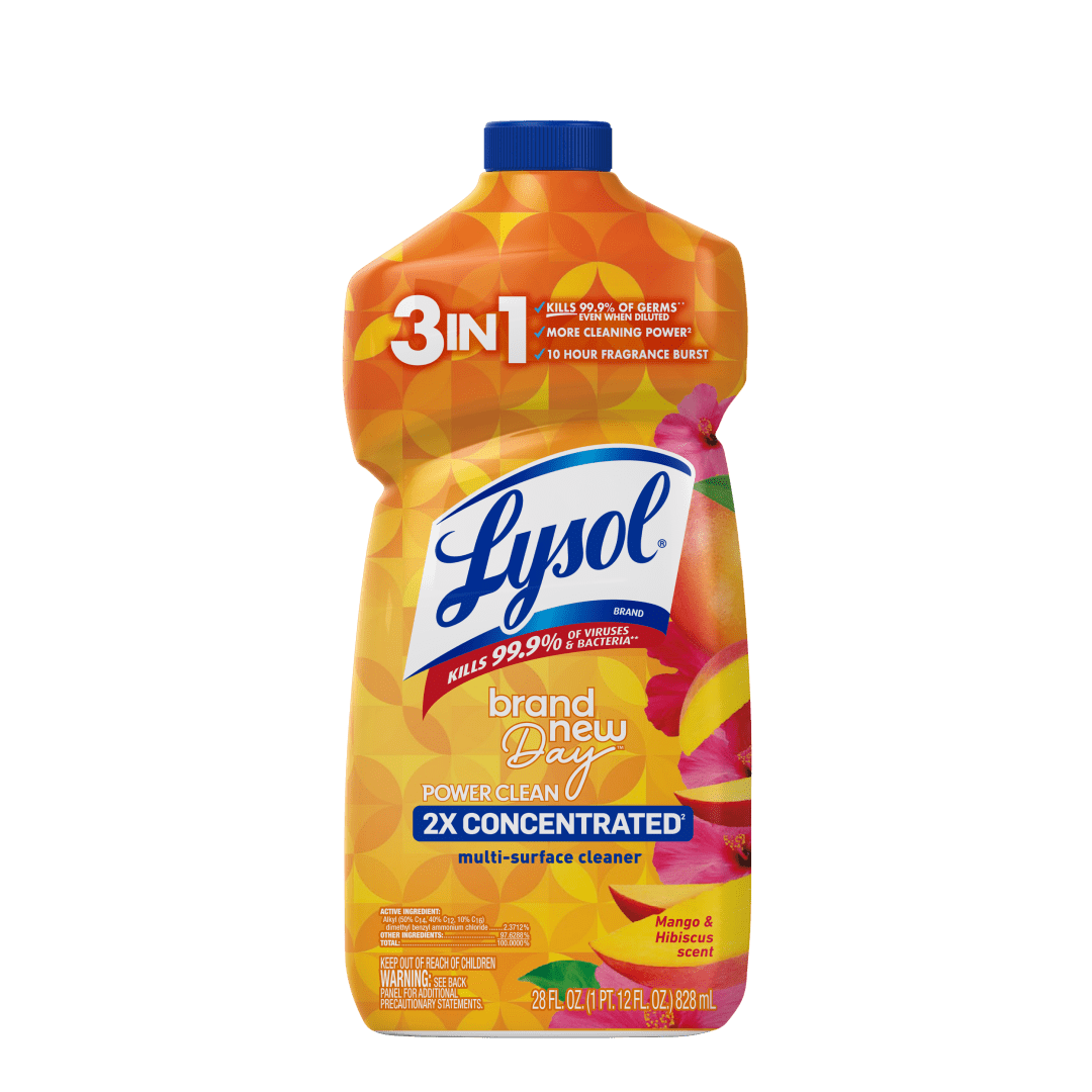 LYSOL® Multi-Surface Cleaner - Pourable Brand New Day™ Mango & Hibiscus 9/28 oz.