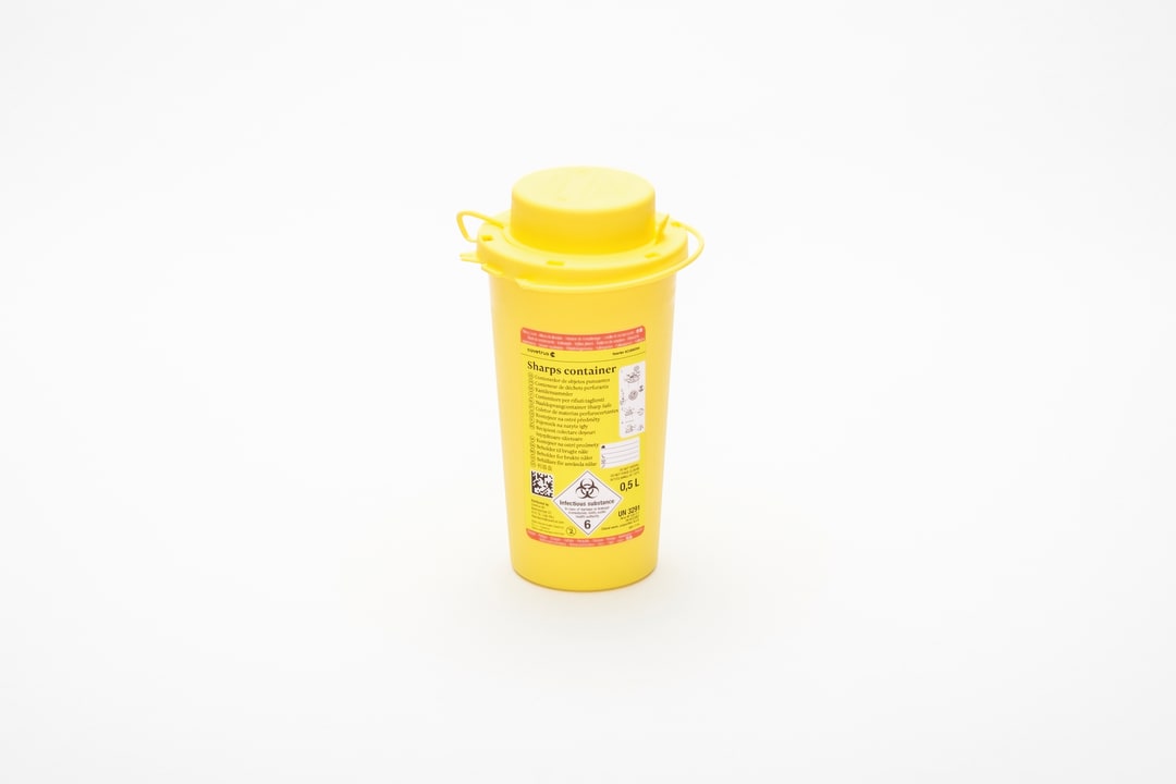 Covetrus Sharps Container, Yellow, Round 0.5 Litre