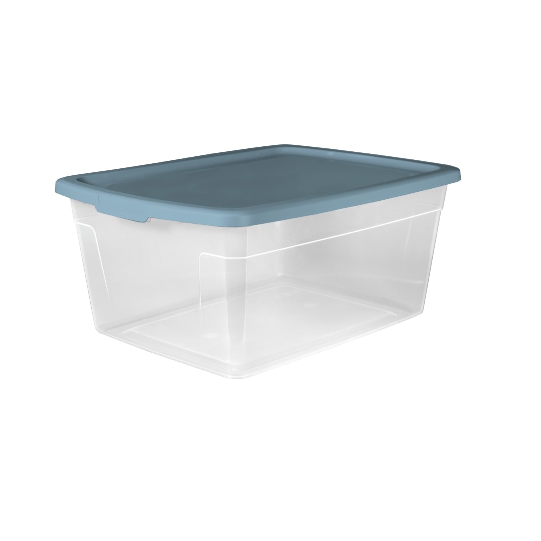 Home Logic Large 13.25-Gallon (53-Quart) Clear Storage Bin