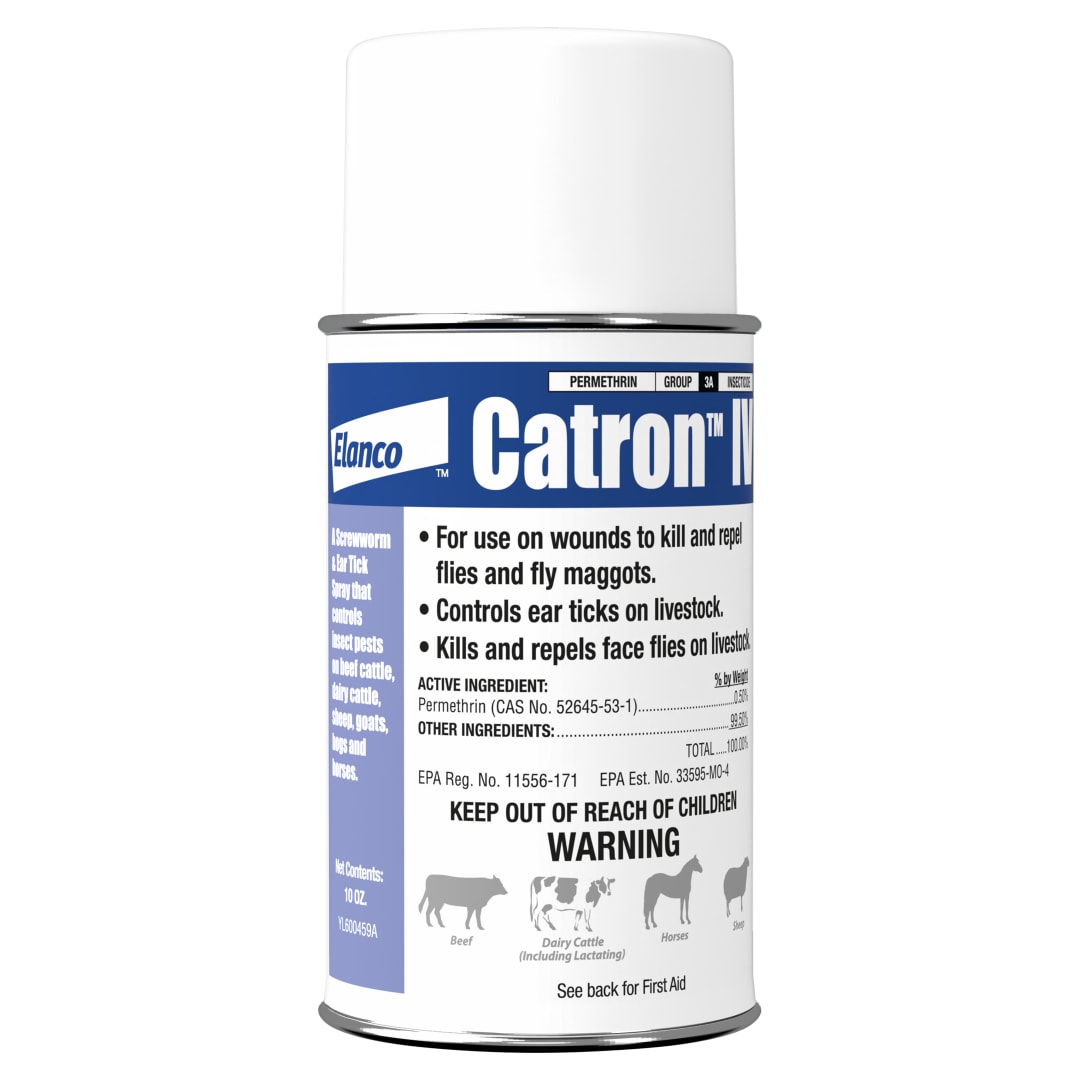 Catron IV, Animal Wound Spray, Controls Flies, Fly Maggots and Ticks on Livestock, 10 oz.