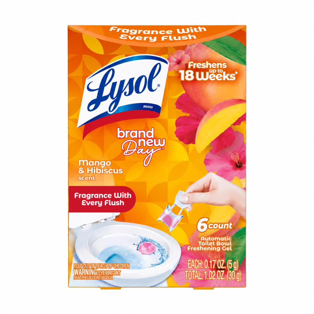 LYSOL® Automatic Toilet Bowl Cleaner - Click Gel Brand New Day™ Mango & Hibiscus 4/6 ct.